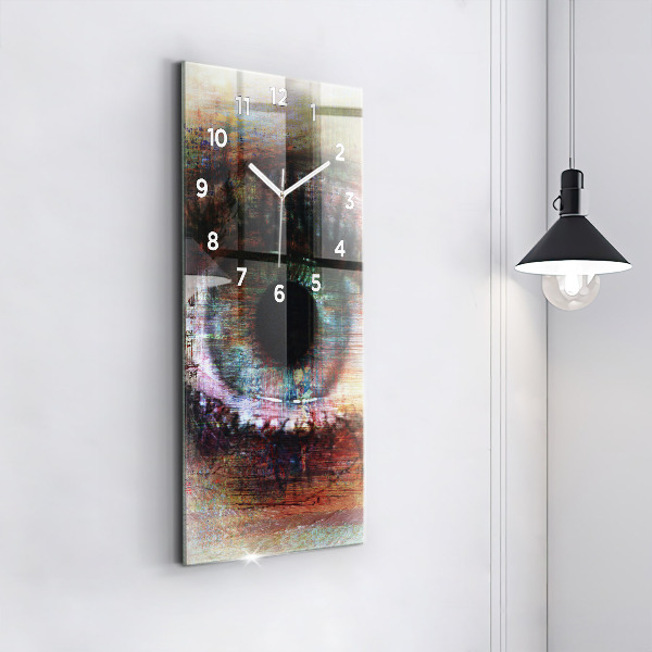 Horloge rectangulaire verticale Street Art Eye