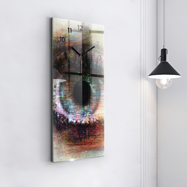 Horloge rectangulaire verticale Street Art Eye