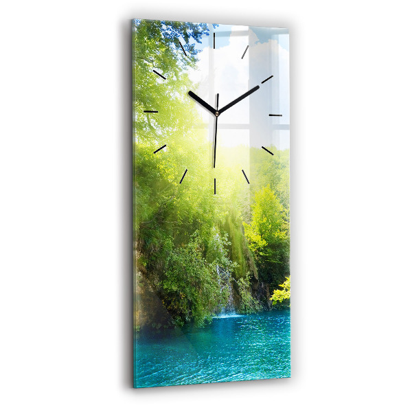 Horloge rectangulaire verticale Paysage de la lagune