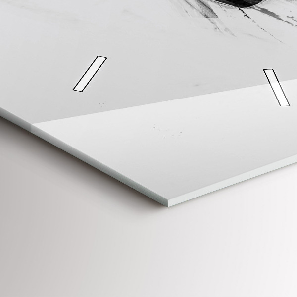 Horloge rectangulaire verticale Lion peint