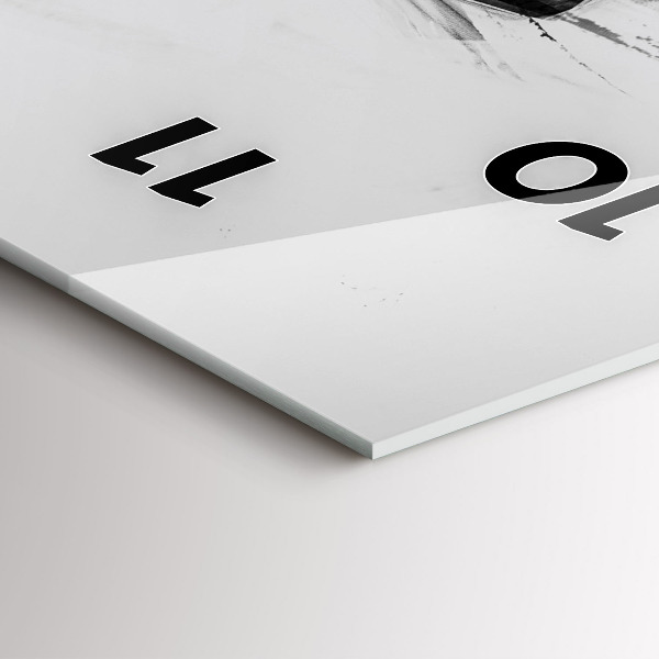 Horloge rectangulaire verticale Lion peint