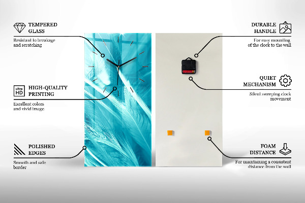 Horloge rectangulaire verticale Deux corps, une âme