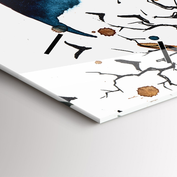 Horloge rectangulaire verticale Le loup et la pleine lune