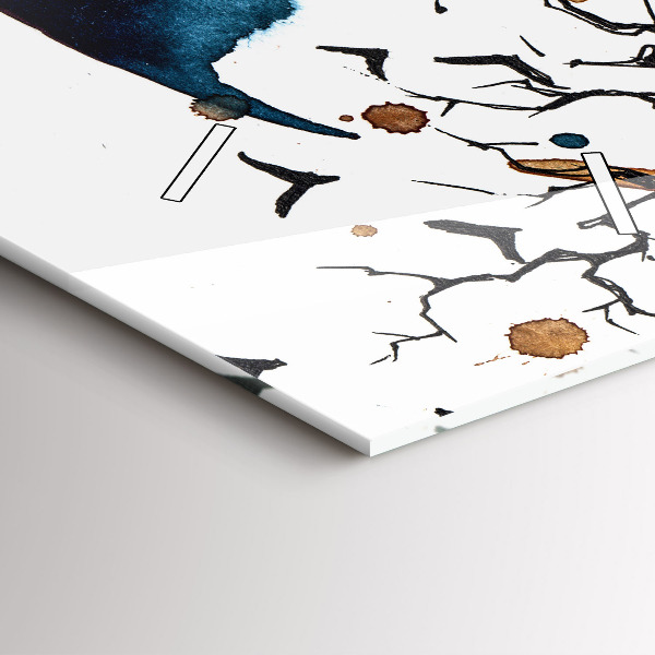 Horloge rectangulaire verticale Le loup et la pleine lune