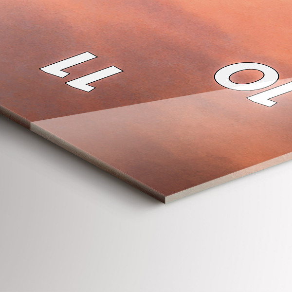 Horloge rectangulaire verticale Côte de Sherman