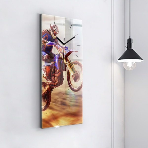 Horloge rectangulaire verticale Motocross Enduro
