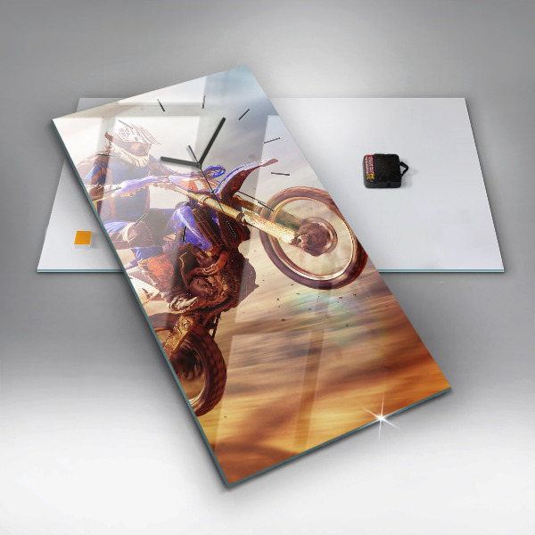 Horloge rectangulaire verticale Motocross Enduro