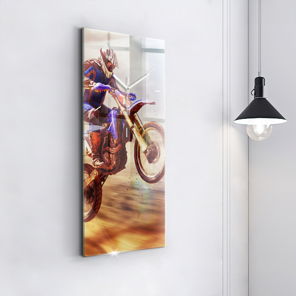 Horloge rectangulaire verticale Motocross Enduro
