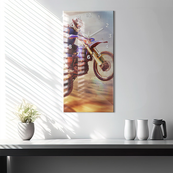 Horloge rectangulaire verticale Motocross Enduro
