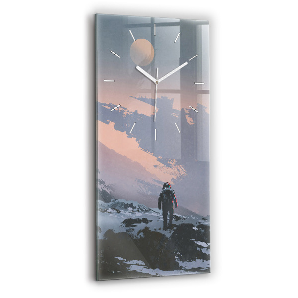 Horloge rectangulaire verticale Astronautes de la Voie lactée