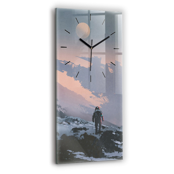 Horloge rectangulaire verticale Astronautes de la Voie lactée