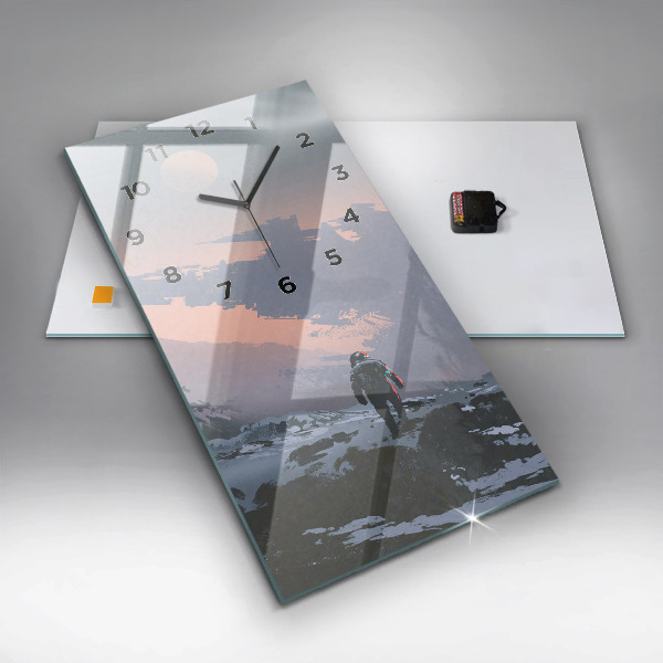 Horloge rectangulaire verticale Astronautes de la Voie lactée