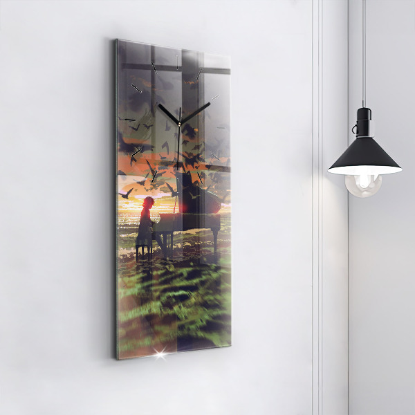 Horloge rectangulaire verticale Concert sur la plage