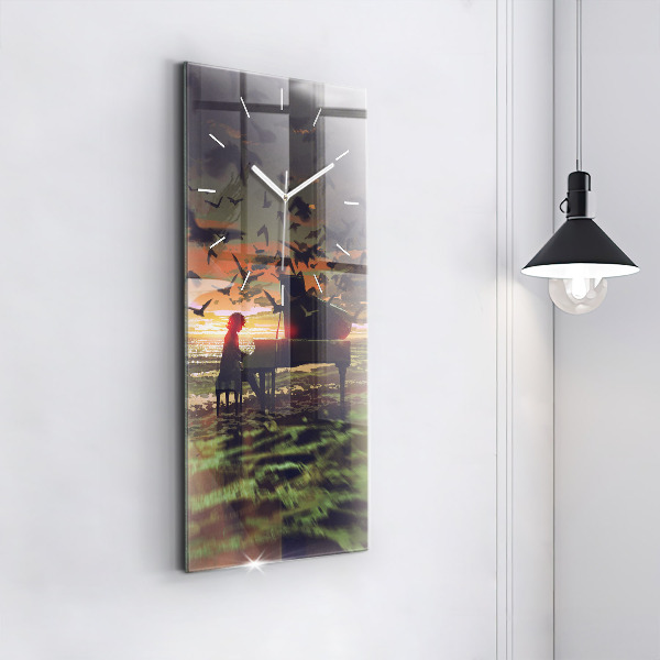 Horloge rectangulaire verticale Concert sur la plage