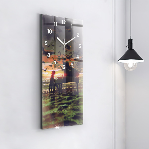 Horloge rectangulaire verticale Concert sur la plage