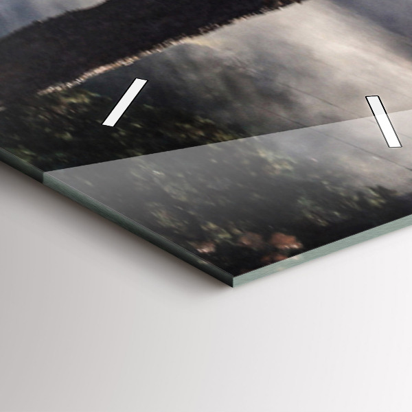 Horloge rectangulaire verticale Un troupeau de chevaux au galop