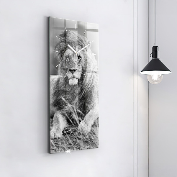 Horloge rectangulaire verticale Abstraction - Lion