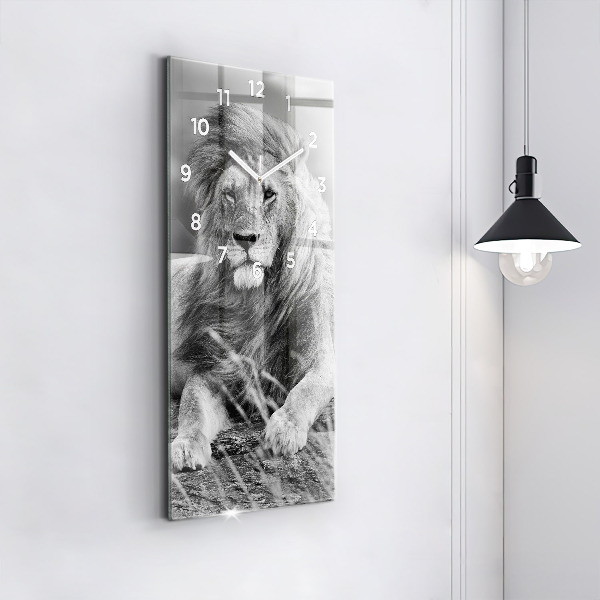 Horloge rectangulaire verticale Abstraction - Lion