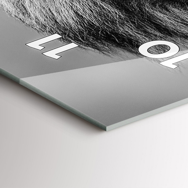 Horloge rectangulaire verticale Abstraction - Lion