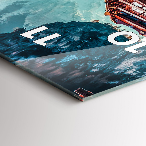 Horloge rectangulaire verticale Jetée et lac