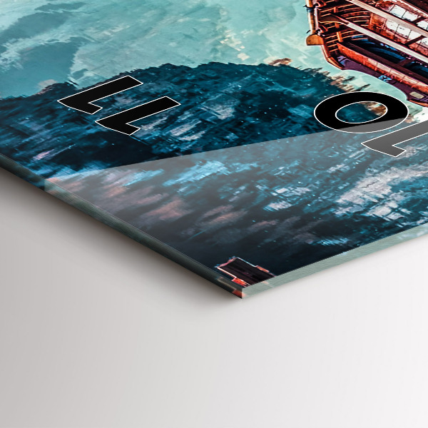 Horloge rectangulaire verticale Jetée et lac