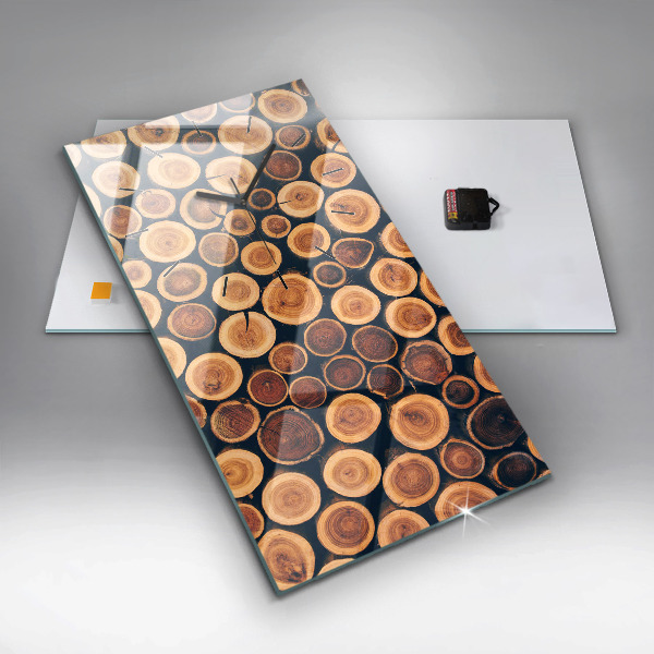 Horloge rectangulaire verticale Bois