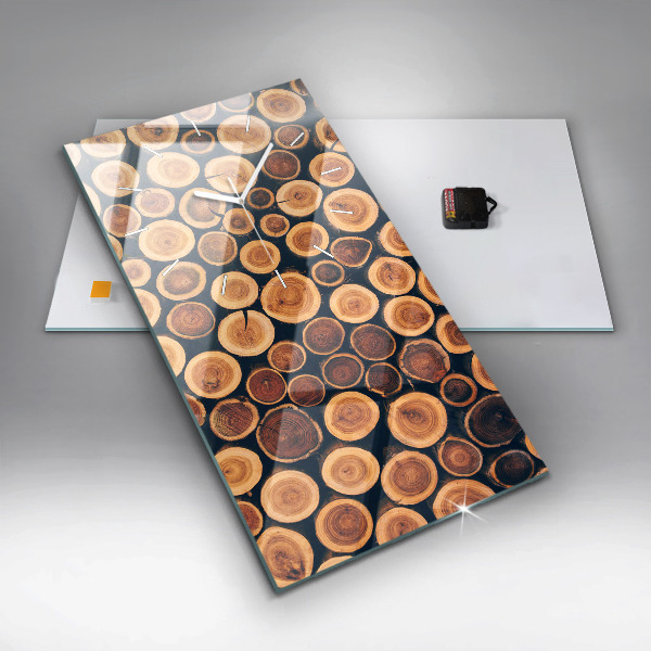 Horloge rectangulaire verticale Bois