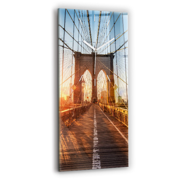 Horloge rectangulaire verticale Pont de Brooklyn à New York