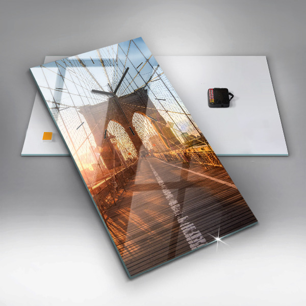 Horloge rectangulaire verticale Pont de Brooklyn à New York