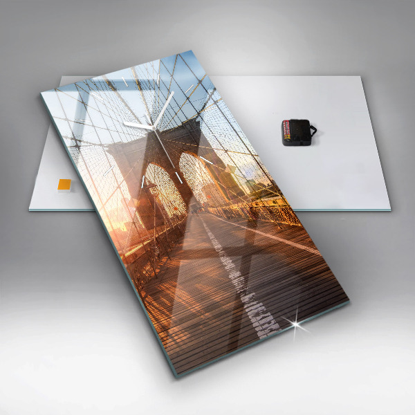 Horloge rectangulaire verticale Pont de Brooklyn à New York