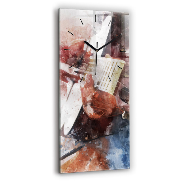 Horloge rectangulaire verticale Visualisation de guitare