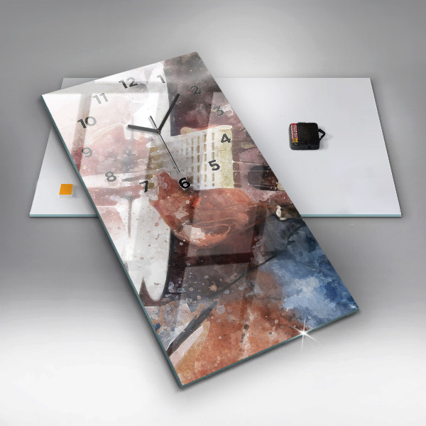 Horloge rectangulaire verticale Visualisation de guitare