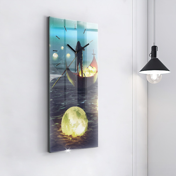 Horloge rectangulaire verticale Abstraction