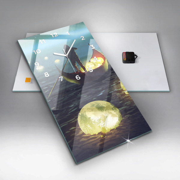 Horloge rectangulaire verticale Abstraction