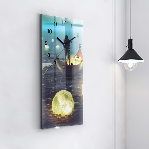 Horloge rectangulaire verticale Abstraction