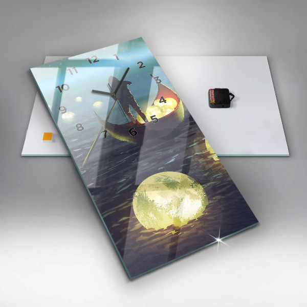 Horloge rectangulaire verticale Abstraction