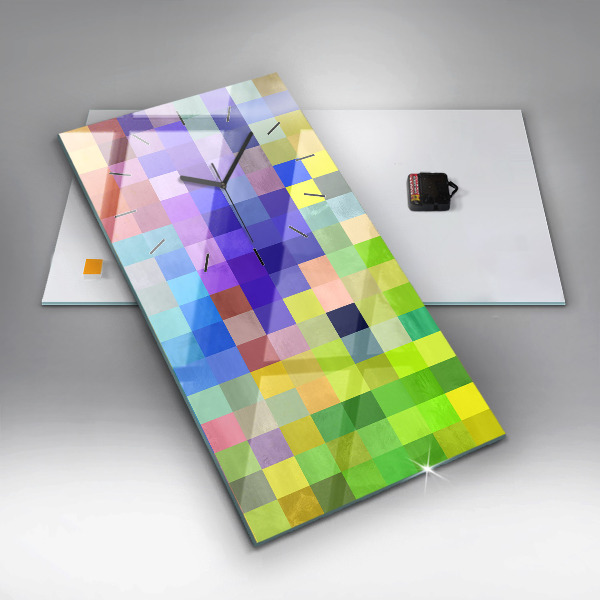 Horloge rectangulaire verticale Composition des carrés