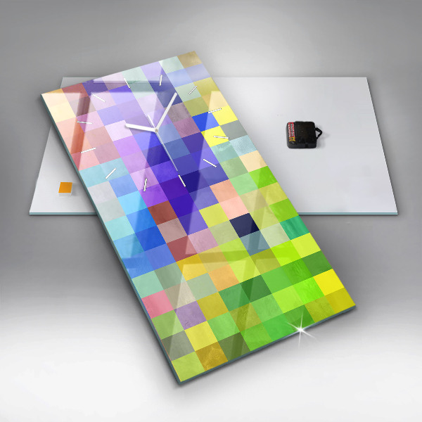 Horloge rectangulaire verticale Composition des carrés