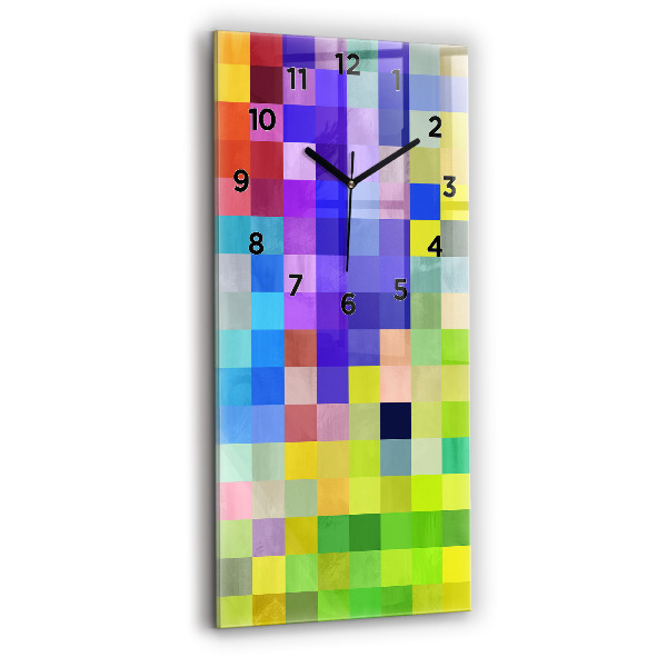 Horloge rectangulaire verticale Composition des carrés