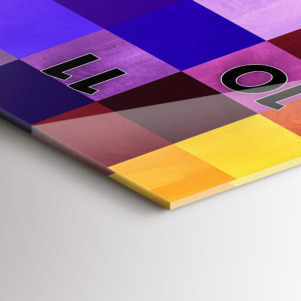 Horloge rectangulaire verticale Composition des carrés