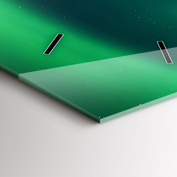 Horloge rectangulaire verticale Aurores boréales