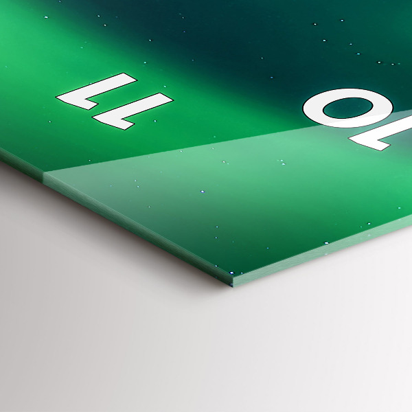 Horloge rectangulaire verticale Aurores boréales