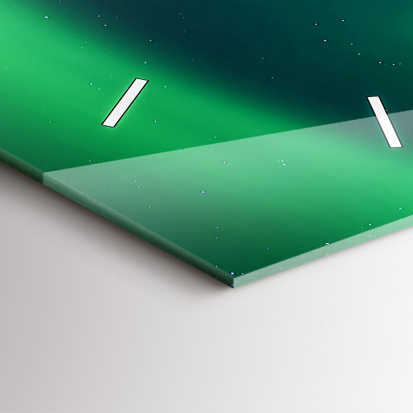 Horloge rectangulaire verticale Aurores boréales