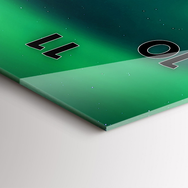 Horloge rectangulaire verticale Aurores boréales