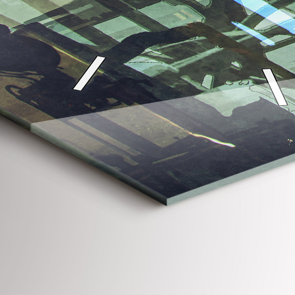 Horloge rectangulaire verticale Cyberpunk