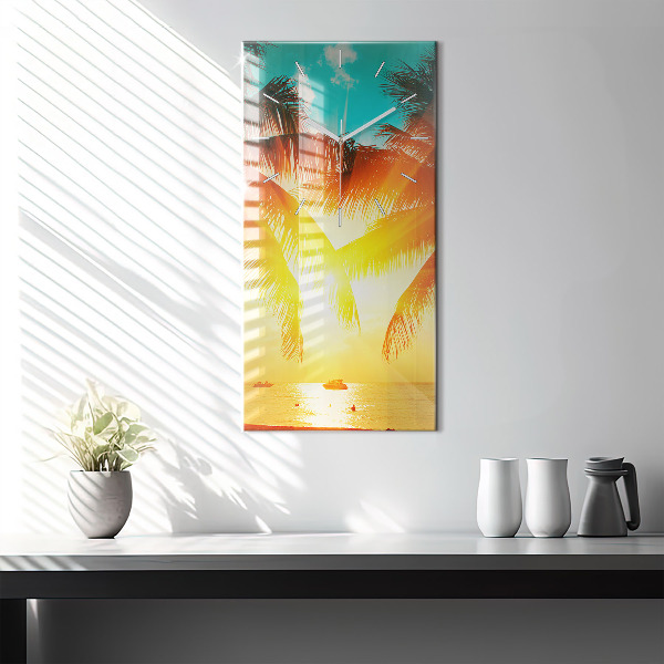 Horloge rectangulaire verticale Vacances Détente Été