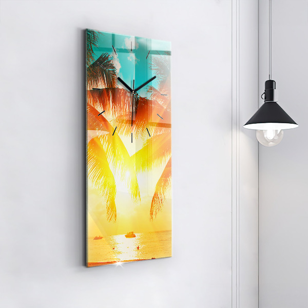 Horloge rectangulaire verticale Vacances Détente Été