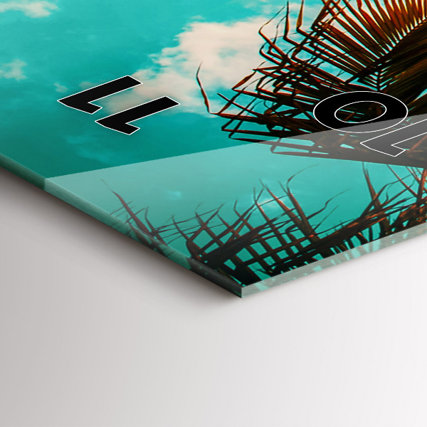 Horloge rectangulaire verticale Vacances Détente Été