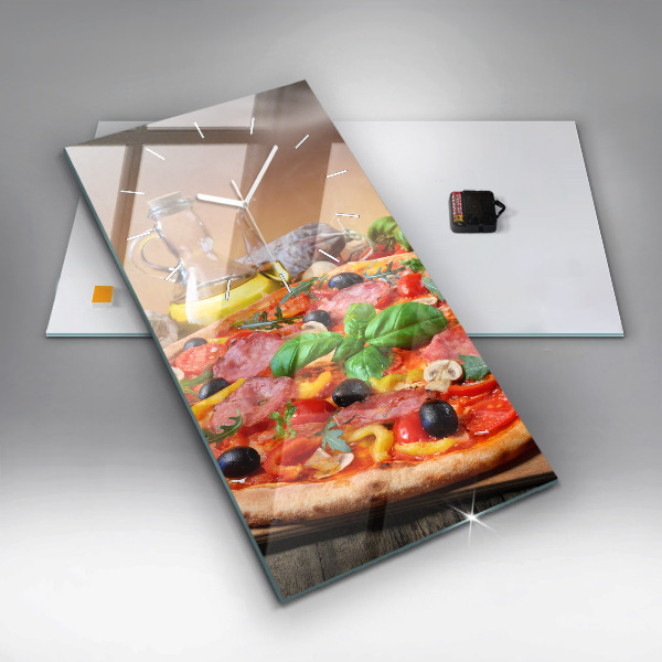 Horloge rectangulaire verticale 'Le cœur culinaire de l''Italie'