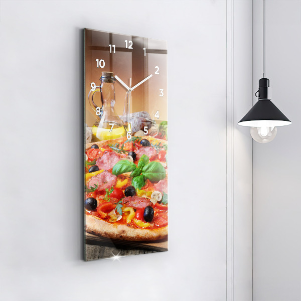 Horloge rectangulaire verticale 'Le cœur culinaire de l''Italie'